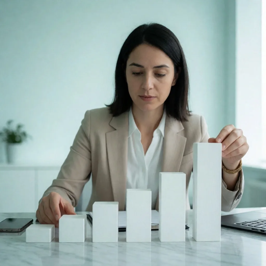 Finansal hedef belirleme için mimari ve sade bir ortam